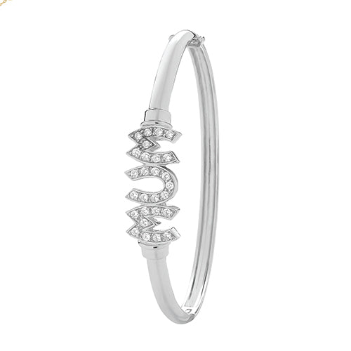 Sterling Silver CZ Bangle