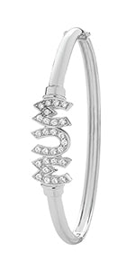 Sterling Silver CZ Bangle