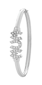 Sterling Silver CZ Bangle