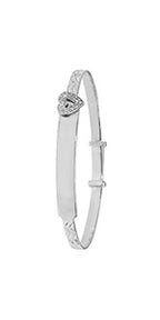 Sterling Silver CZ Babies Bangle