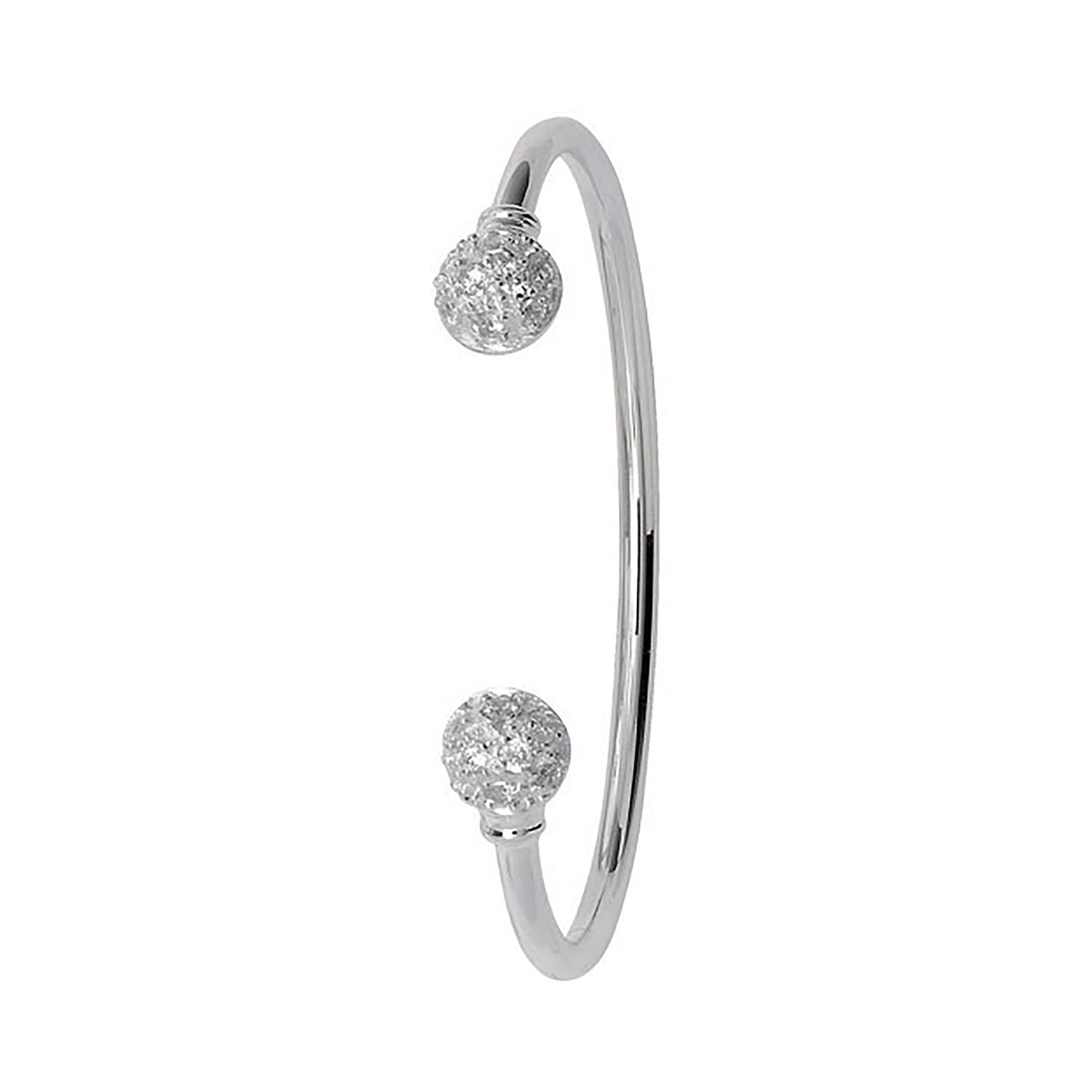 Sterling Silver CZ Babies Bangle