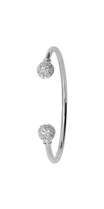 Sterling Silver CZ Babies Bangle