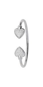 Sterling Silver CZ Babies Bangle