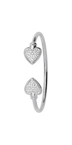 Sterling Silver CZ Babies Bangle