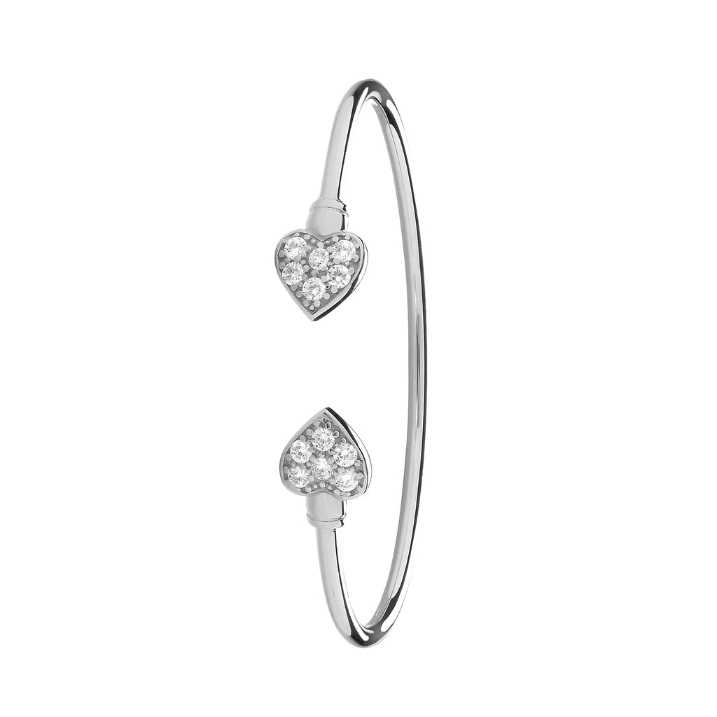 Sterling Silver CZ Bangle