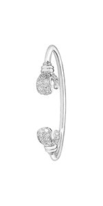 Sterling Silver CZ Babies Bangle