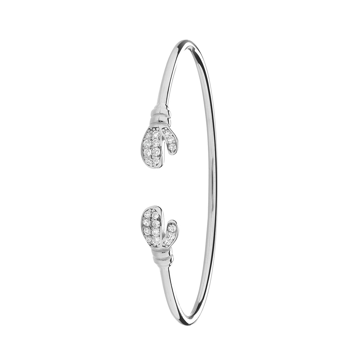 Sterling Silver CZ Bangle