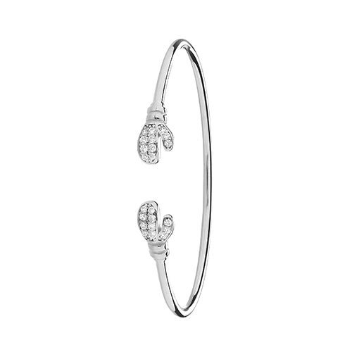 Sterling Silver CZ Bangle