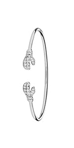 Sterling Silver CZ Bangle