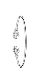 Sterling Silver CZ Bangle