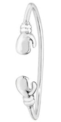 Sterling Silver Baby Boxing Glove Bangle