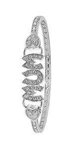 Sterling Silver CZ Bangle
