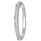Sterling Silver CZ Bangle