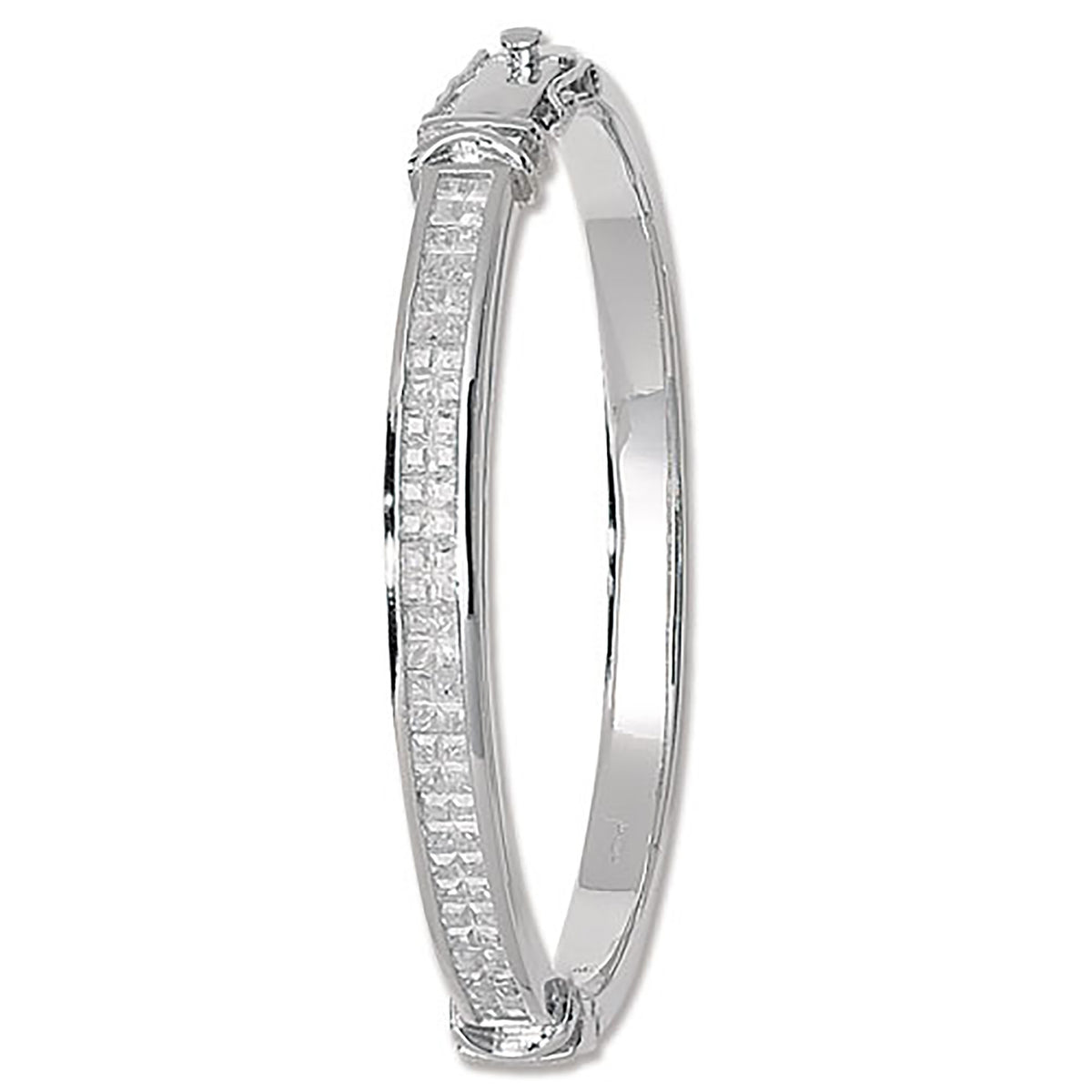 Sterling Silver CZ Bangle