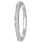 Sterling Silver CZ Bangle