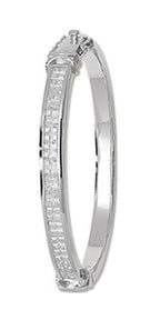 Sterling Silver CZ Bangle