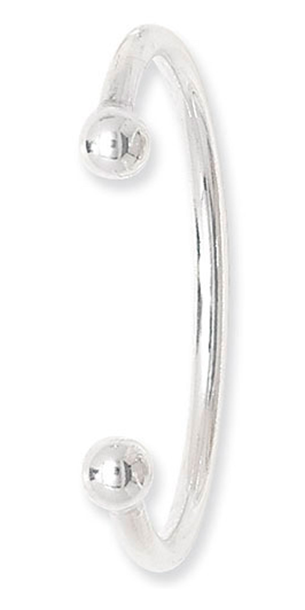 Sterling Silver 925 Baby Solid Torque Ball Bangle