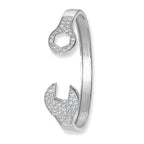 Sterling Silver CZ Bangle