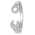 Sterling Silver CZ Bangle