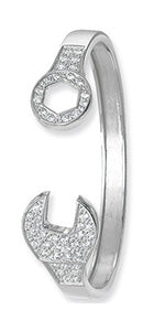 Sterling Silver CZ Bangle