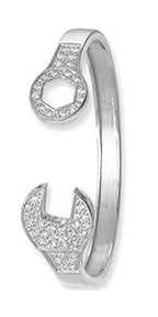 Sterling Silver CZ Bangle