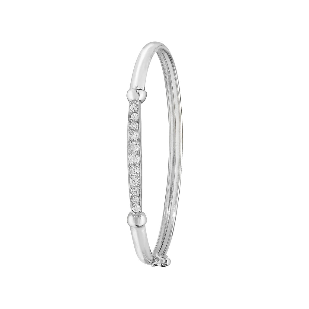 Sterling Silver CZ Babies Bangle