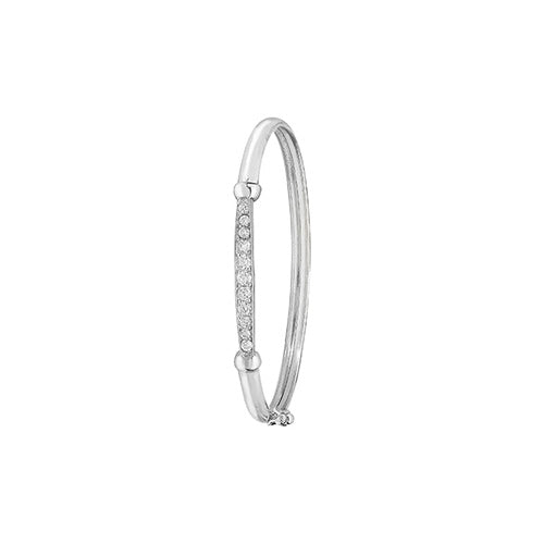 Sterling Silver CZ Babies Bangle