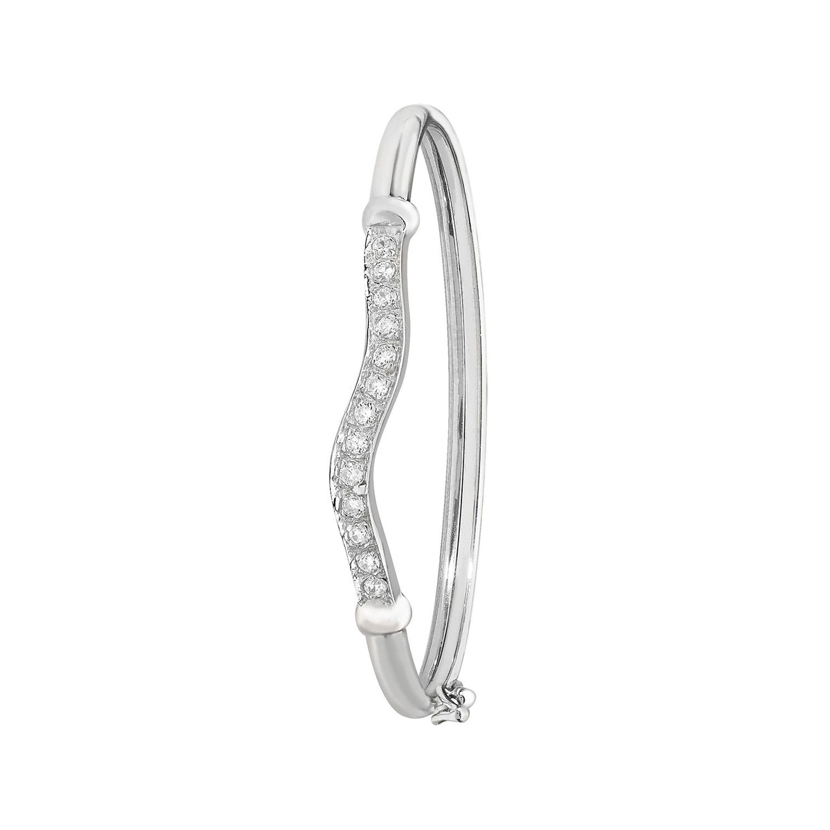 Sterling Silver CZ Babies Bangle
