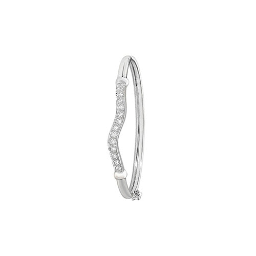 Sterling Silver CZ Babies Bangle
