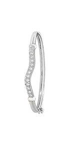 Sterling Silver CZ Babies Bangle