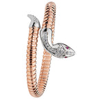 Bangle Arian Sterling wedi'i Blatio â Aur