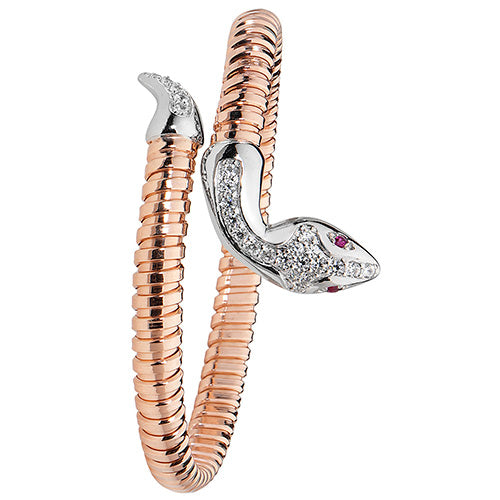 Bangle Arian Sterling wedi'i Blatio â Aur