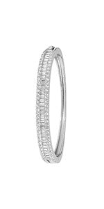Sterling Silver CZ Babies Bangle