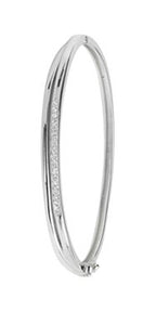 Sterling Silver CZ Bangle