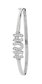 Sterling Silver CZ Bangle