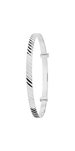 Sterling Silver Babies  Expanding Bangle