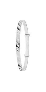 Sterling Silver Babies  Expanding Bangle