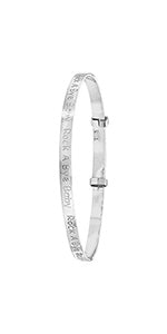 Bangles Ymestynnol Babanod Arian Sterling