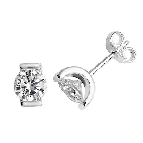 Sterling Silver CZ Earrings