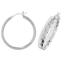Sterling Silver Earrings 30mm