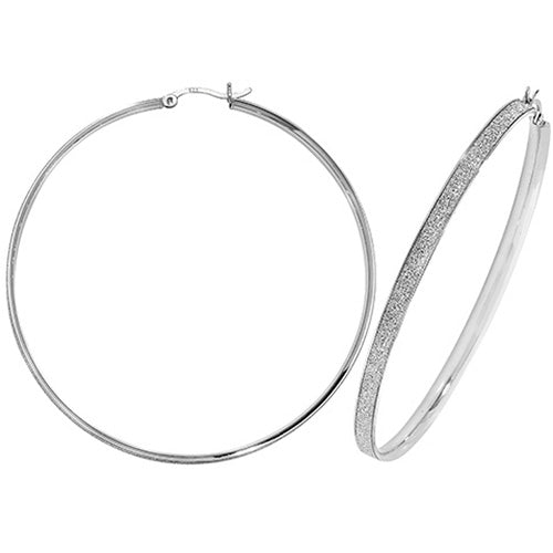 Sterling Silver Earrings 60mm