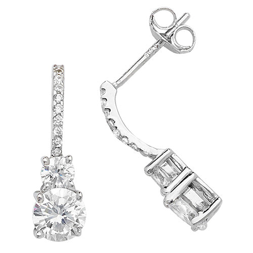 Sterling Silver CZ Earrings