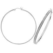 Sterling Silver Earrings 60mm