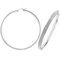 Sterling Silver Earrings 60mm