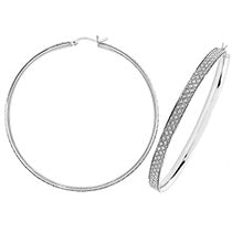 Sterling Silver Earrings 60mm