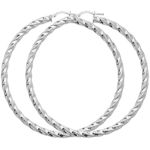 Sterling Silver Earrings 60mm