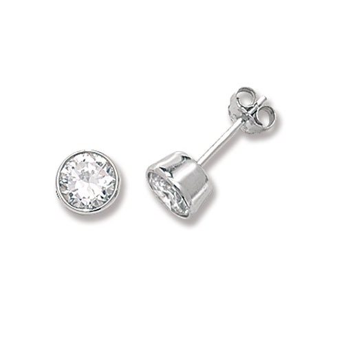 Sterling Silver CZ Earrings