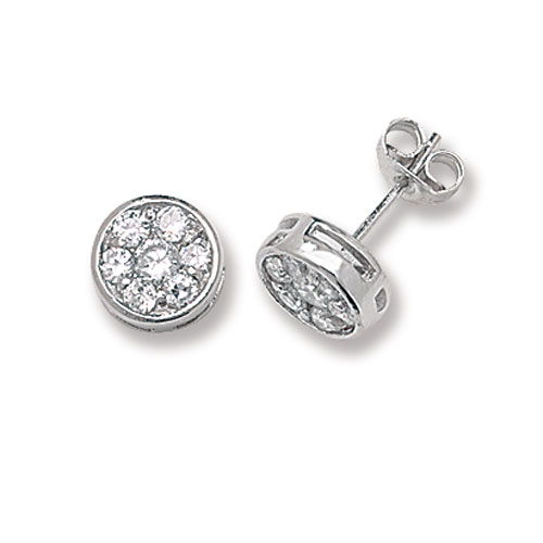 Sterling Silver CZ Earrings