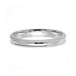 Band Priodas Mill Grain Arian Sterling 3mm