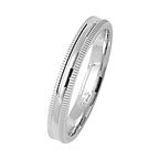 Band Priodas Mill Grain Arian Sterling 3mm